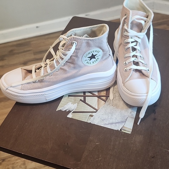 Converse Women's High-Top Sneakers - Light Gray - Picture 4 of 13